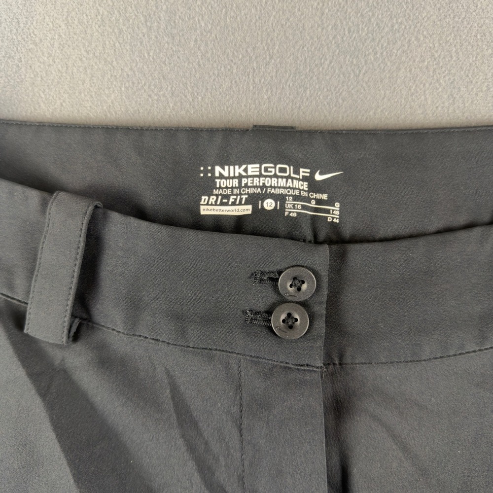 Nike Golf Tour Performance Dri-FIT Black Pants Womens 12 618147-010 - Picture 2 of 9